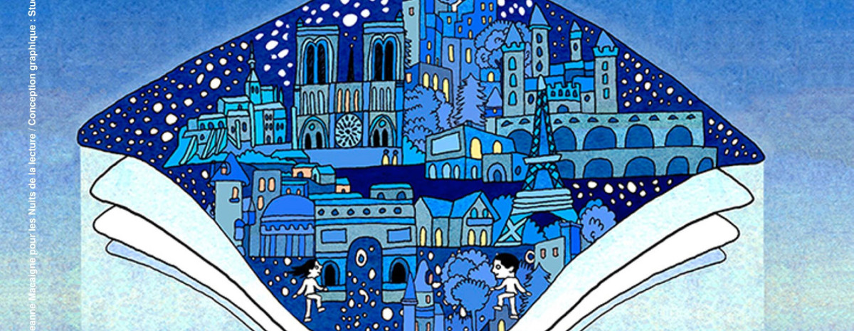 © Jeanne Macaigne pour les Nuits de la lecture / Conception graphique : Studio CC
