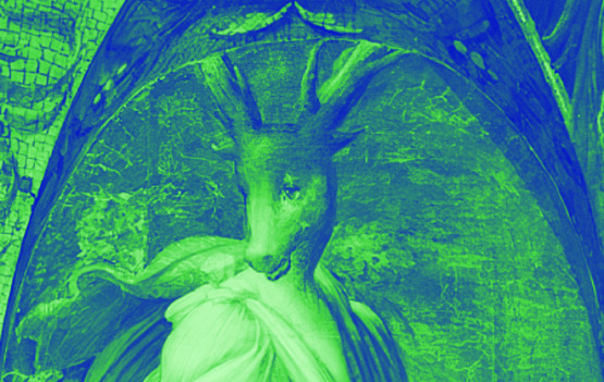 © Parmigianino, Diane et Actéon (détail de la fresque), v. 1524. Image via Wikimedia Commons